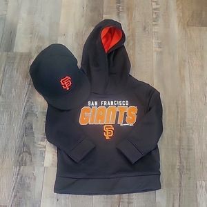 NWOT 2T SF giants hoodie and baseball hat size 6 infant